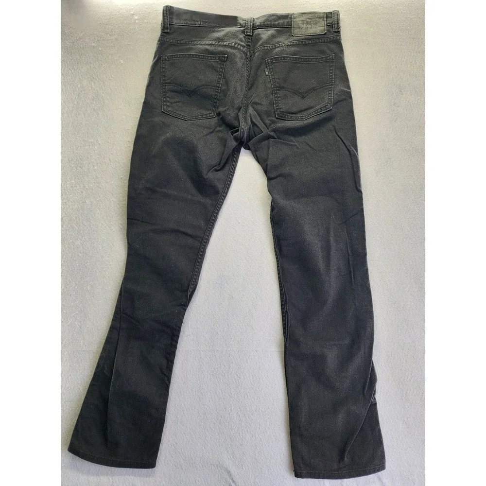Levis‎ 513 Slim Fit Jeans Mens Black Faded Denim Pants 34x34